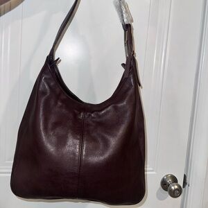 Coach Dark Brown Flatiron Leather Shoulder Bag